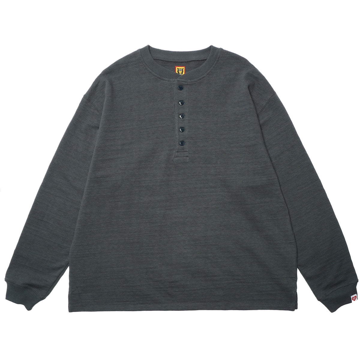 OVERSIZED HENLEY NECK L/S TSHIER "NAVY" ANNMS Shop