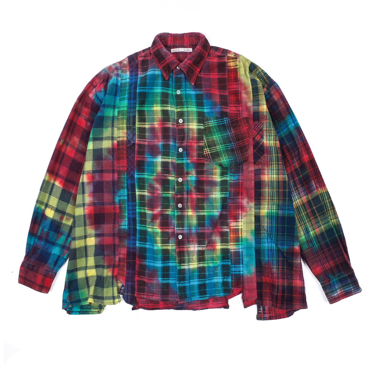 TIE DYE 7 CUTS FLANNEL SHIRT WIDE 2 