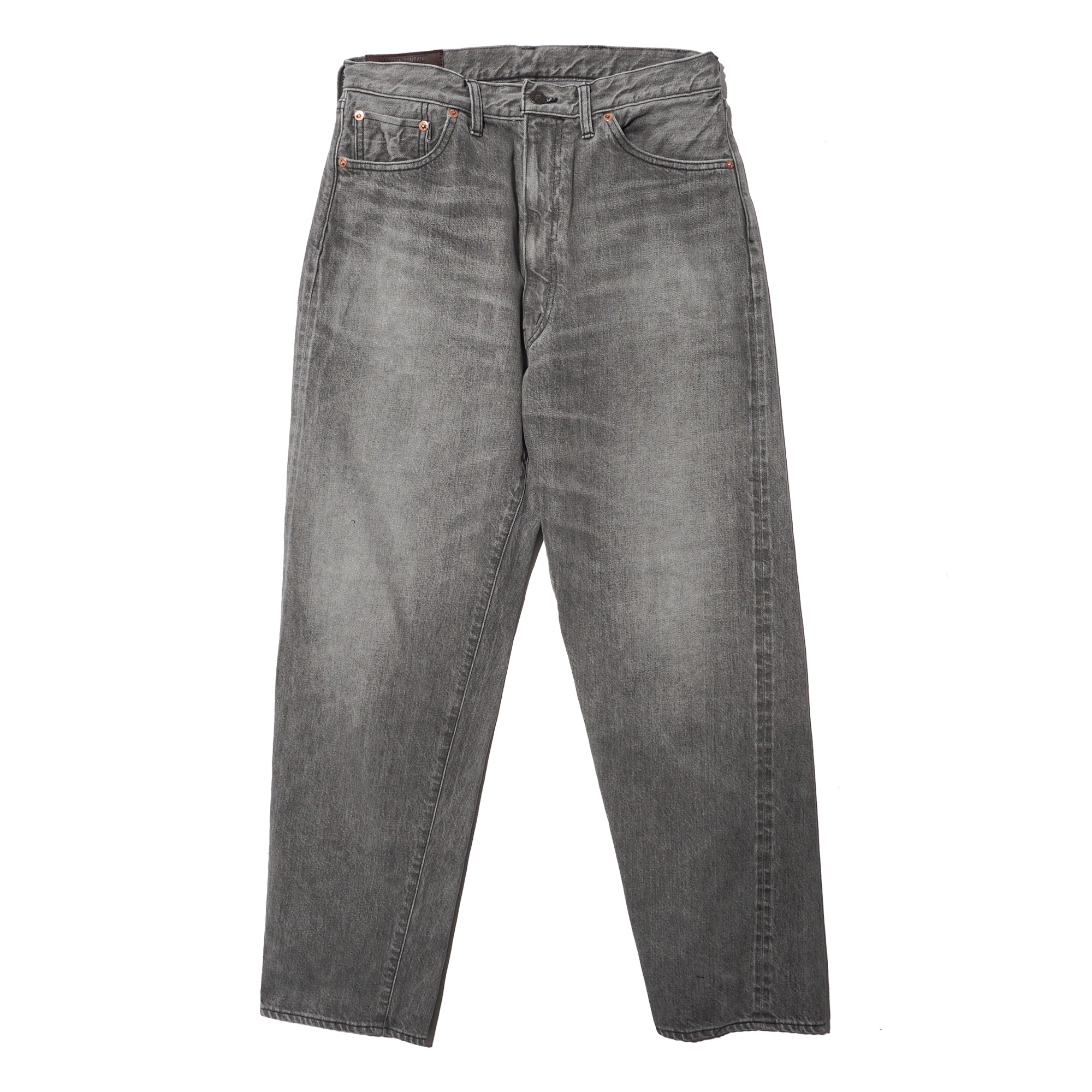 5P ZIPPER FRONT DENIM PANTS "BLACK VINTAGE WASH"