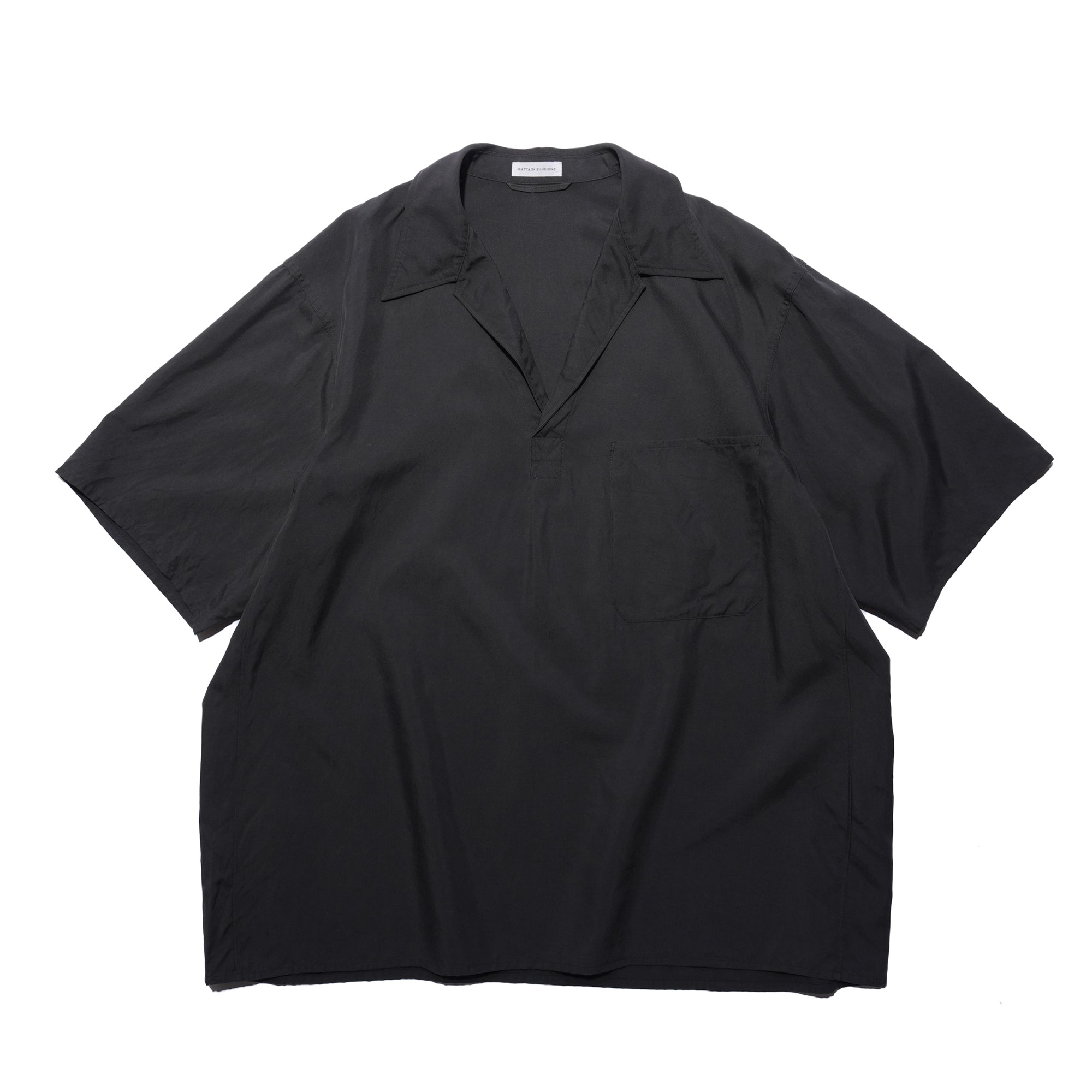 26SS Silk pullover ss shirt（INK BLACK） SILK PULLOVER SS SHIRT 