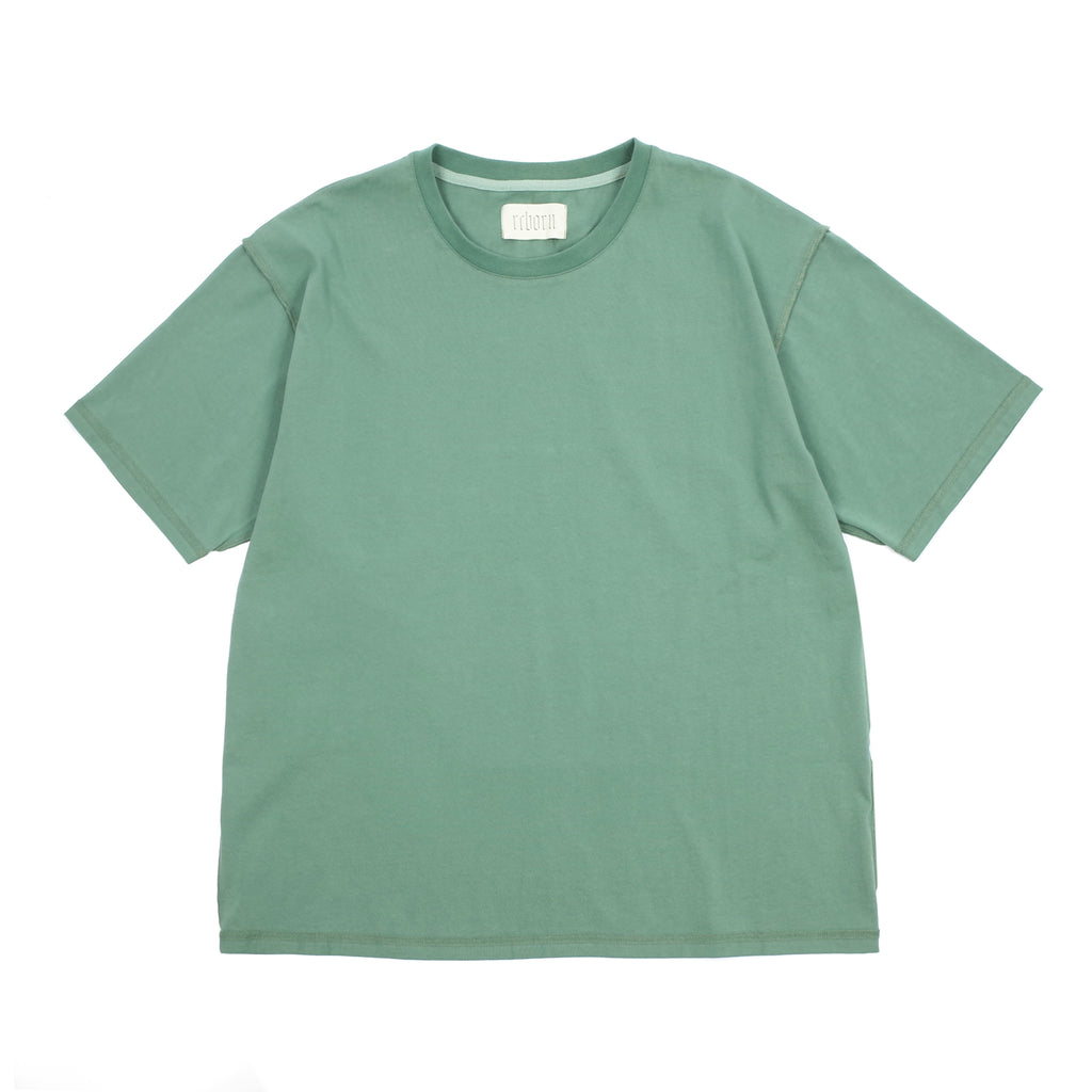 Reborn Garments Double Inside Out Tee Shirt - Moss